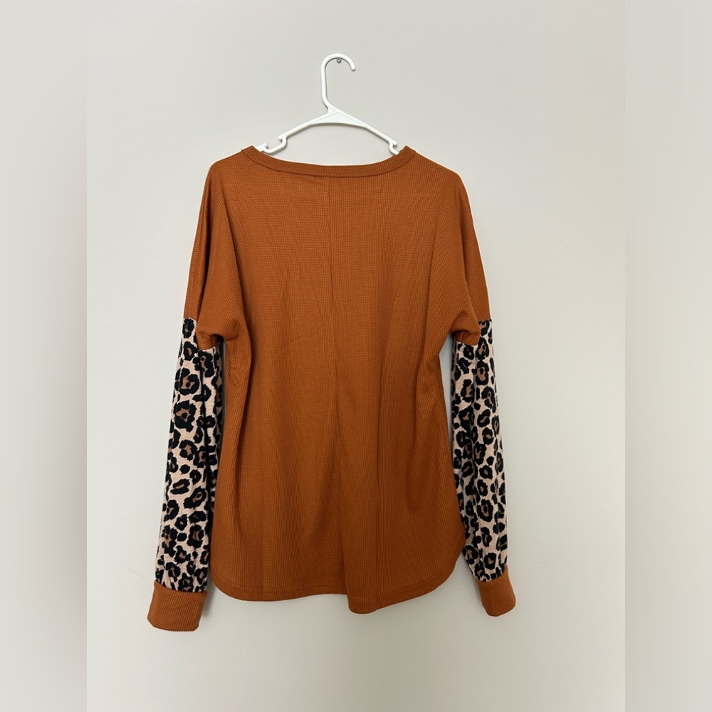 Women’s Tickled Teal Cheetah Print Long Sleeve Top